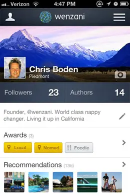 Wenzani发现最好的地方手机应用界面设计