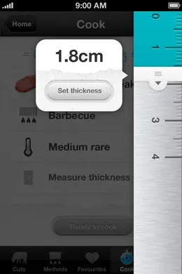 iBeef烹饪牛肉定时器手机应用界面设计欣赏