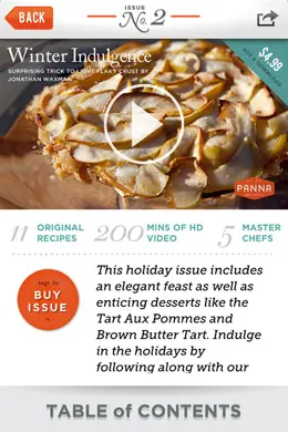 Panna迷你烹饪杂志手机应用界面设计