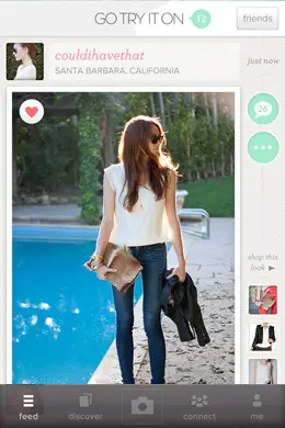 去试试吧社交网络服饰推荐应用程序界面设计