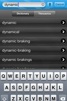 Dictionary词典手机应用搜索界面设计