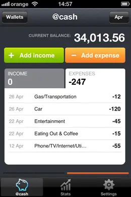 CashBase个人财务状况手机应用界面设计