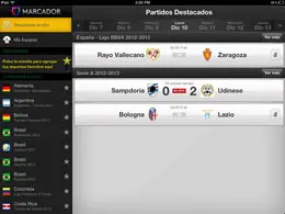 Univision体育频道iPad应用程序界面设计