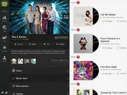 IntoNow电视相关分享应用iPad版界面设计