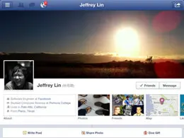 Facebook iPad版应用程序界面设计