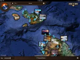 停留在地球世界旅游指南iPad应用界面设计