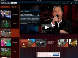 NBC晚间新闻iPad应用界面设计