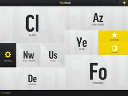 FontBook字体汇编iPad应用程序界面设计