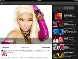 VEVO音乐网站iPad应用界面设计