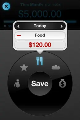 MoneyTron开支跟踪手机界面设计
