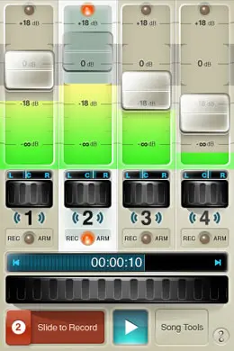 FourTrack音乐录制手机应用界面设计