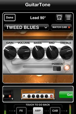 GuitarTone功放和效果手机应用界面设计