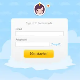 Carbonmade网站登录界面设计