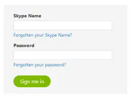 skype网站登录、注册页面设计