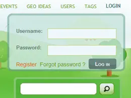 绿色理念网站登录界面设计