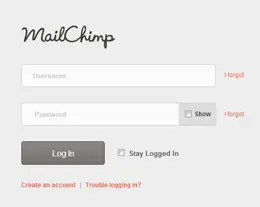 邮件黑猩猩网站登录界面设计