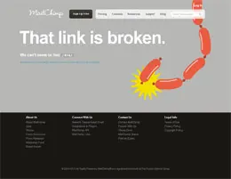 邮件黑猩猩网站创意404页面设计