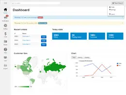 灰白搭配的简约国外后台管理界面设计欣赏