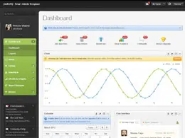 灰色背景、绿色导航的后台管理系统界面设计