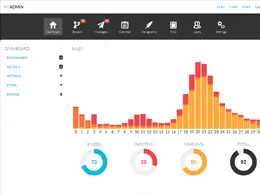灰白色简约的后台管理系统界面设计