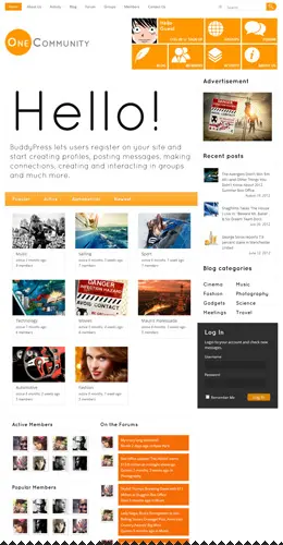 橙色Metro风格网页设计欣赏