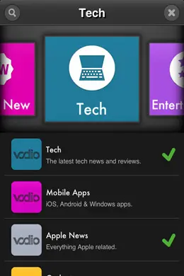 Vodio最好的视频新闻应用手机界面设计