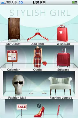 时尚女孩时尚衣橱购物应用程序手机界面设计