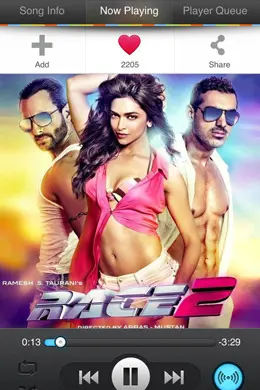 Dhingana印度宝莱坞音乐手机应用界面设计