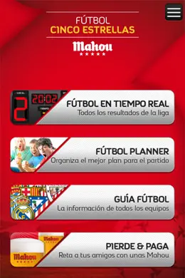mahou五星级足球手机应用界面设计