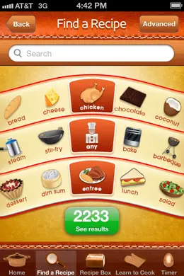 About食谱应用程序手机界面设计