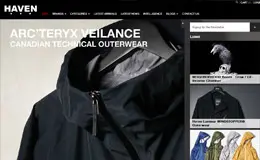 HAVEN男装服饰网站