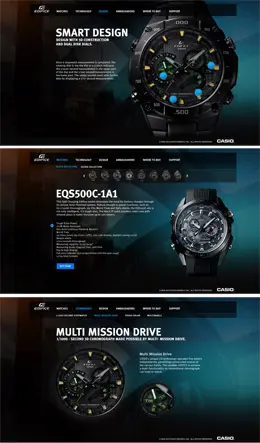 卡西欧手表时尚网站设计欣赏