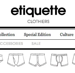 etiquette购物网站导航设计