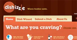 Dishizzle主页标头菜单设计