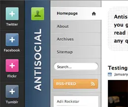 苹果风格的边栏布局导航与大图标设计