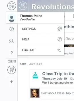 帐户设置侧边栏导航设计