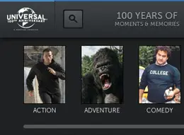 Universal 100th过滤筛选导航设计