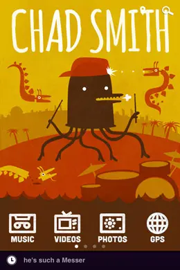 Chad Smith Drum鼓手应用程序界面设计