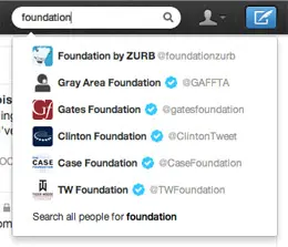 Twitter的导航搜索界面设计