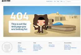 GitHub网站创意404页面设计