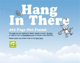 iStockphoto网站可爱的创意404页面设计