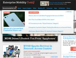Enterprise Mobility Today网站导航设计