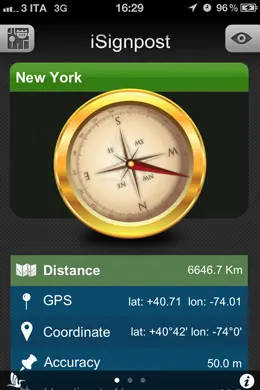 iSignpost指南针手机应用界面设计