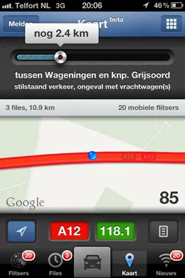 FlitsMeister驾车应用手机界面设计