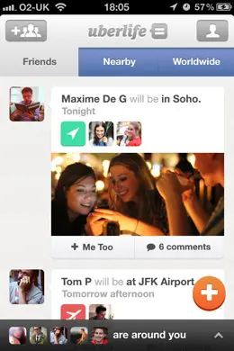 uberlife社交手机应用界面设计