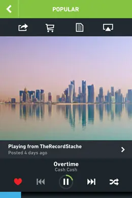 Hype Machine发现音乐手机应用界面设计