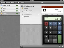 BillMinder帐单管理iPad应用界面设计