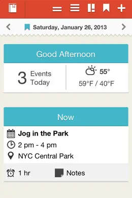 Event Book现代的日历应用程序界面设计
