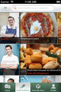 Chefs Feed餐饮应用程序界面设计