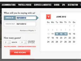四季酒店网站预订表单设计